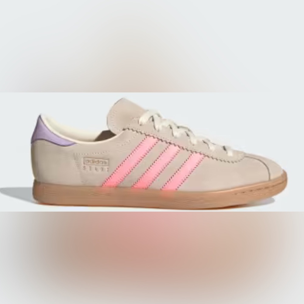 Adidas Stadt Women Shoes Wonder White Beam Pink Purple Suede Gum JI1885 Size 5.5